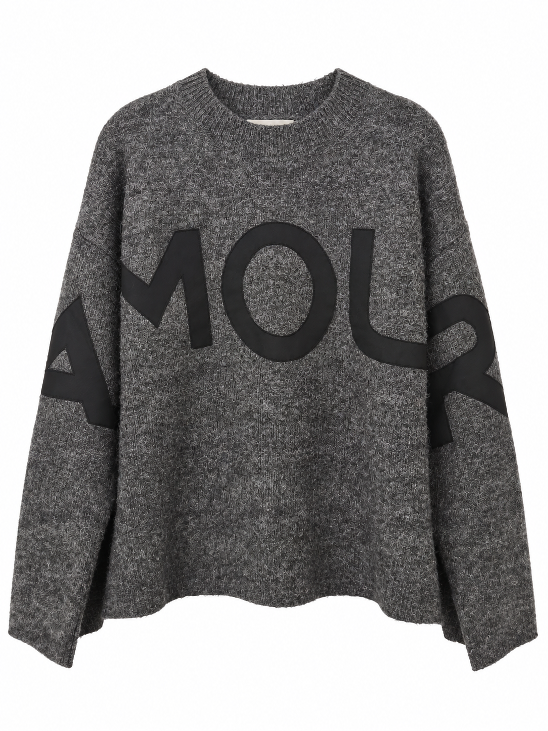 JERSEY AMOUR de punto gris antracita