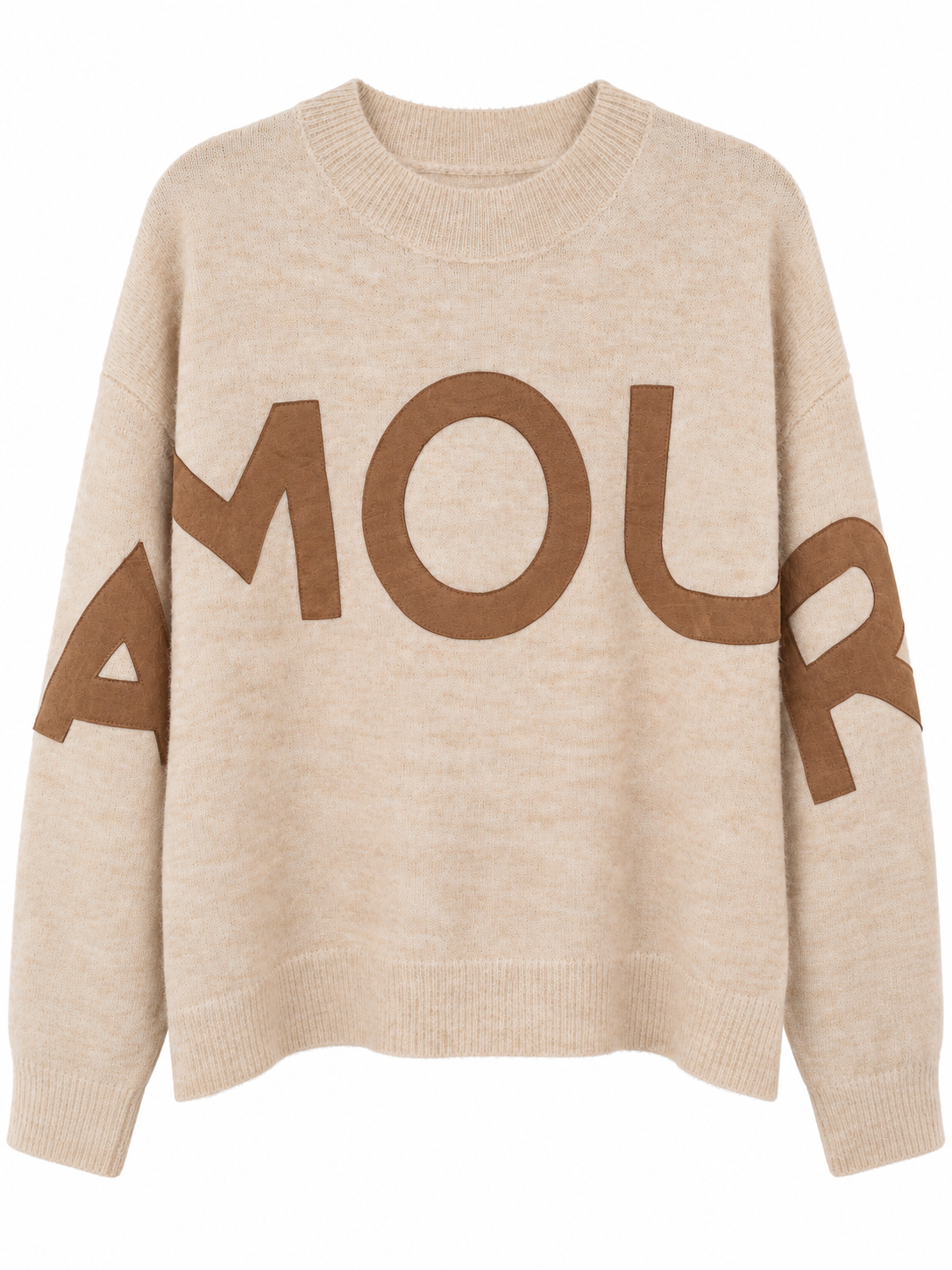 JERSEY AMOUR de punto beige