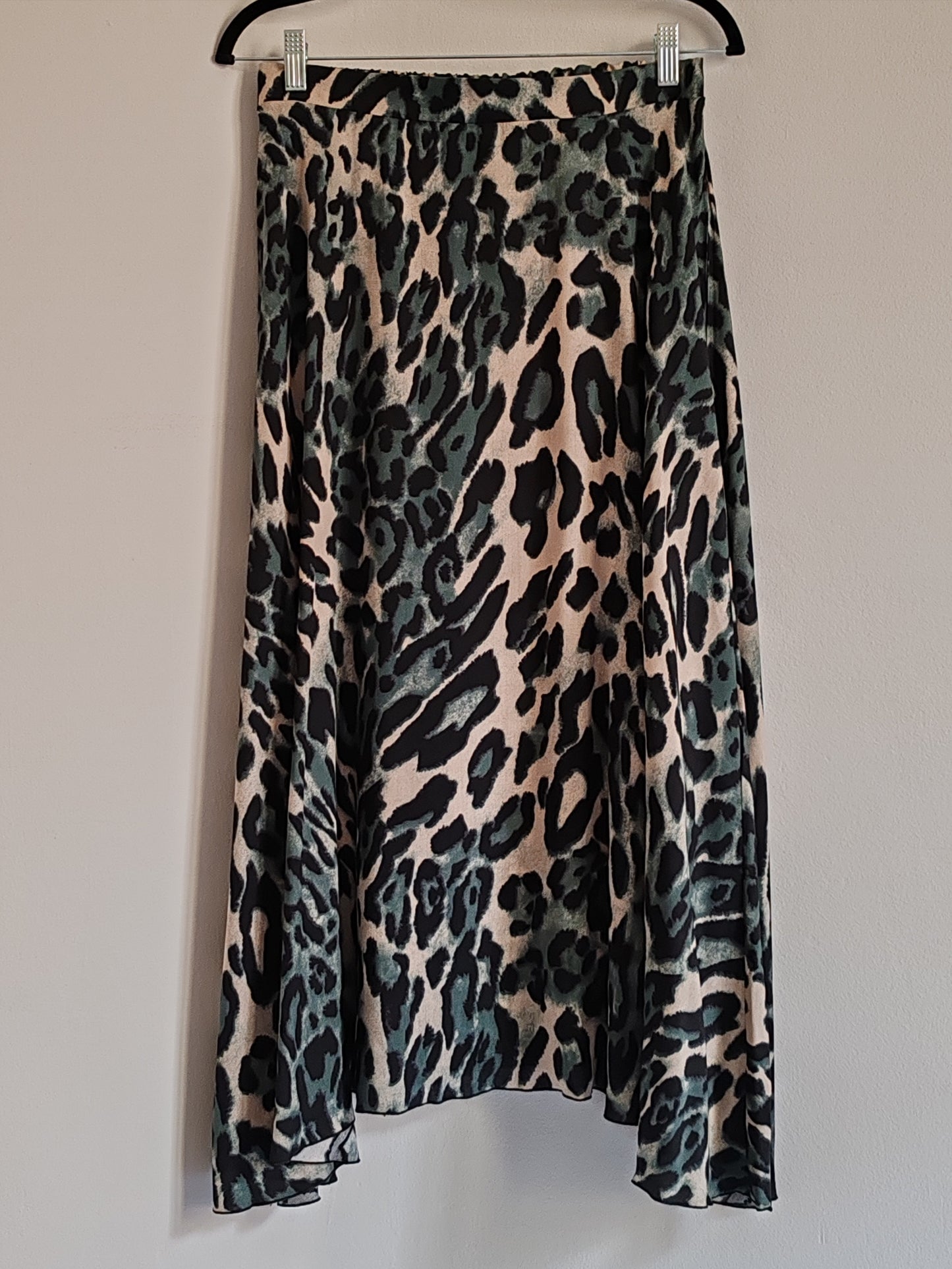 FALDA LARGA leopardo verde