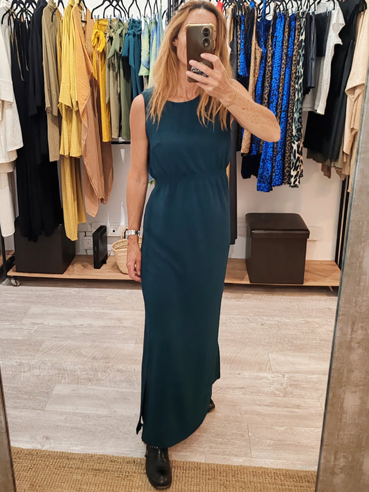 VESTIDO ROMA azul petróleo