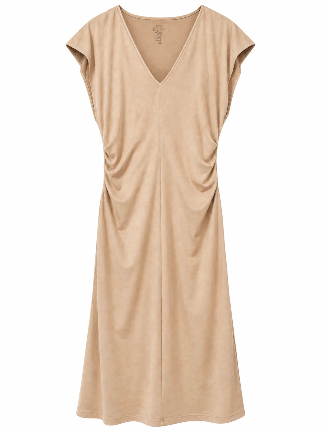 VESTIDO SYBIL ante vegano beige