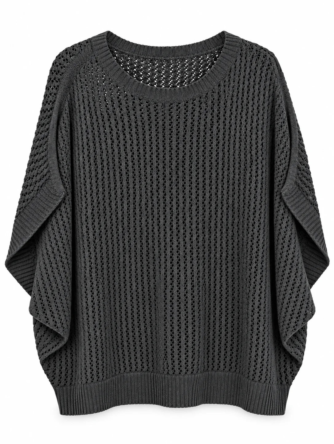 JERSEY de punto calado negro