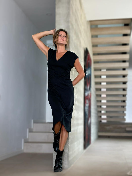 VESTIDO SYBIL NEGRO algodón