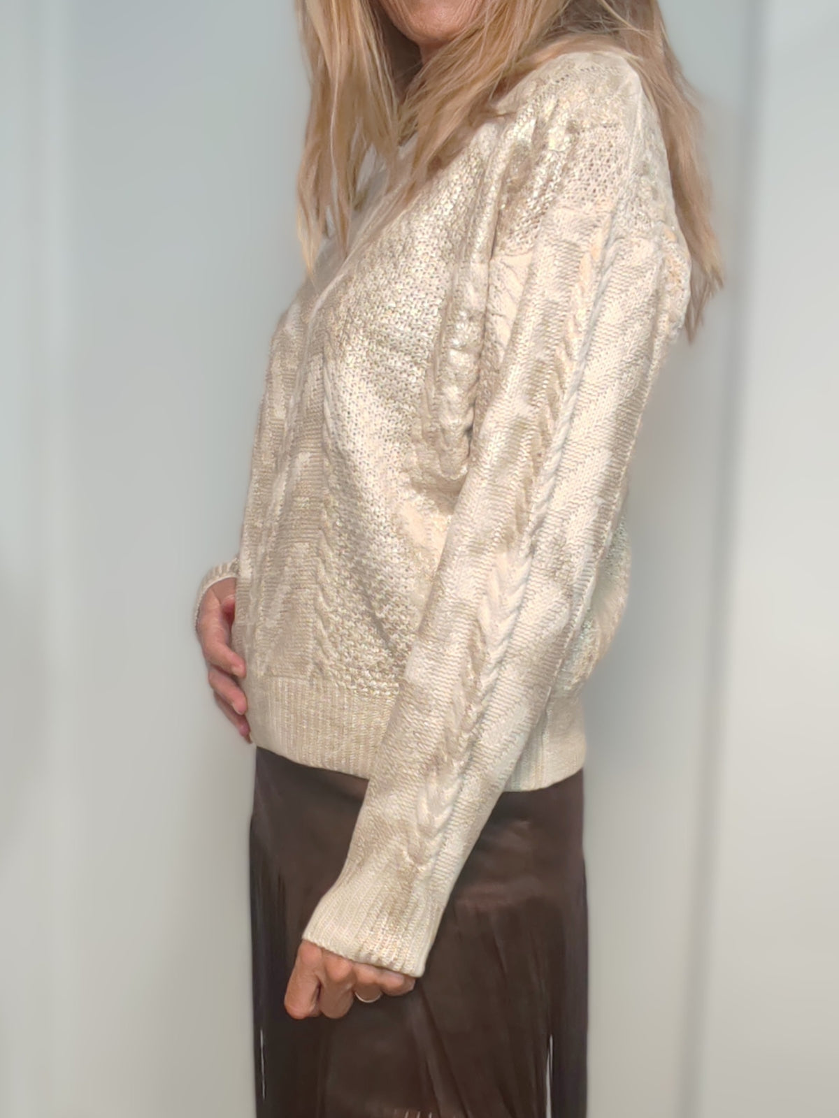 JERSEY RETRO beige y oro
