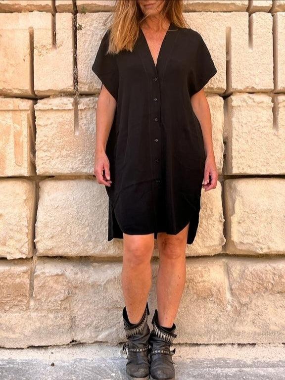 VESTIDO CAMISERO negro