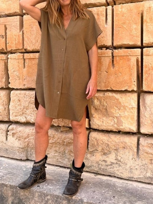 VESTIDO CAMISERO oliva