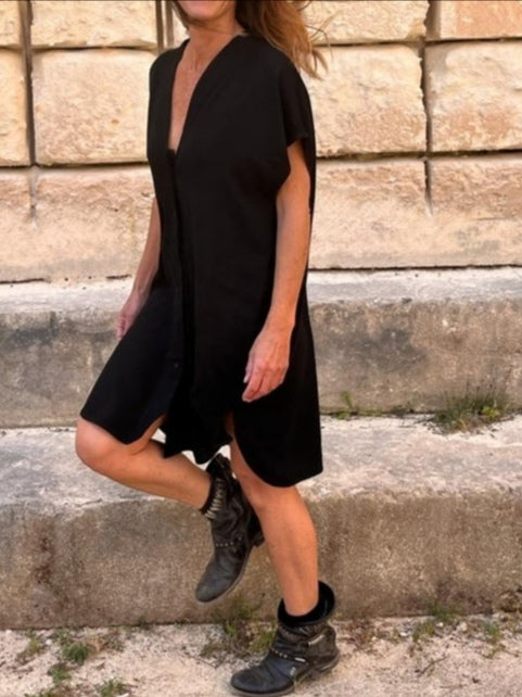VESTIDO CAMISERO negro