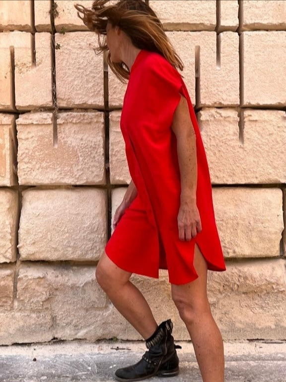 VESTIDO CAMISERO rojo