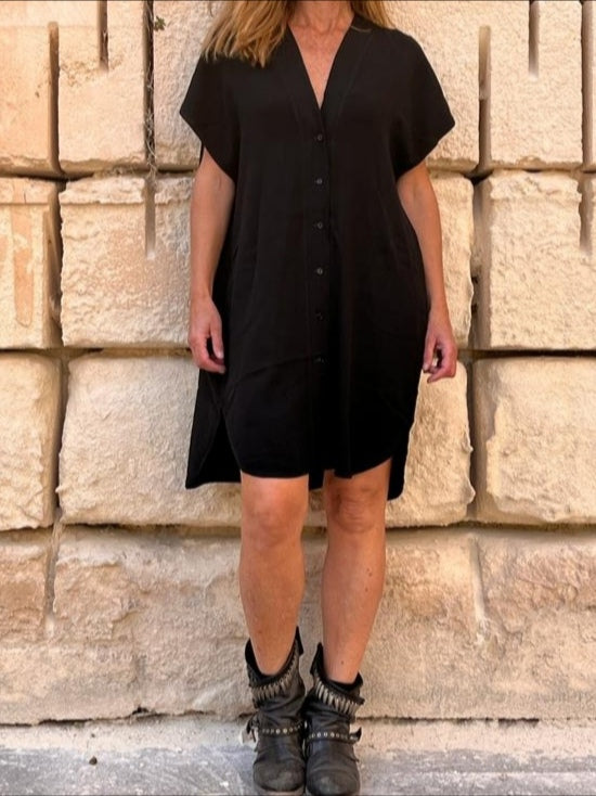 VESTIDO CAMISERO negro